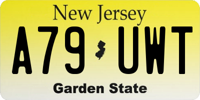 NJ license plate A79UWT