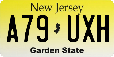 NJ license plate A79UXH