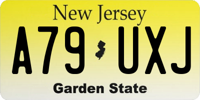 NJ license plate A79UXJ