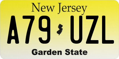 NJ license plate A79UZL