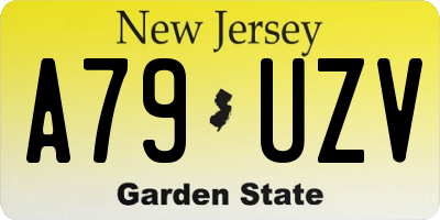 NJ license plate A79UZV