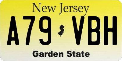 NJ license plate A79VBH