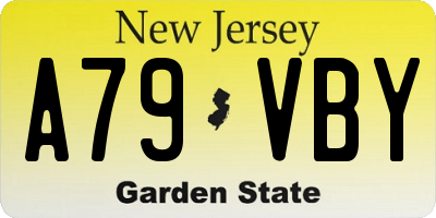NJ license plate A79VBY