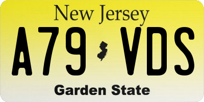 NJ license plate A79VDS