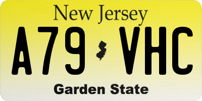 NJ license plate A79VHC