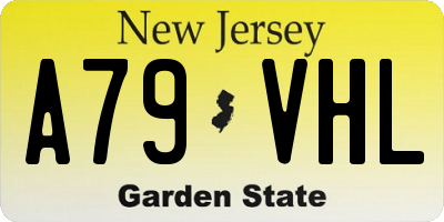 NJ license plate A79VHL