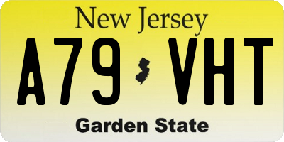 NJ license plate A79VHT