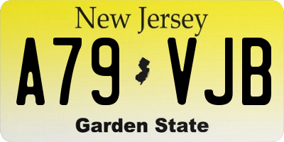 NJ license plate A79VJB