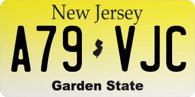 NJ license plate A79VJC