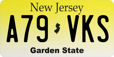 NJ license plate A79VKS