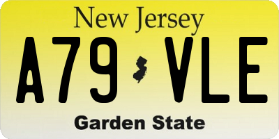NJ license plate A79VLE