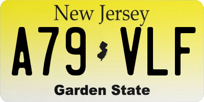 NJ license plate A79VLF