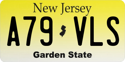 NJ license plate A79VLS
