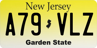 NJ license plate A79VLZ