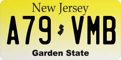 NJ license plate A79VMB