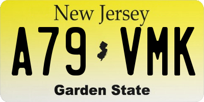 NJ license plate A79VMK