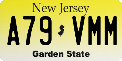 NJ license plate A79VMM