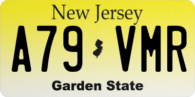 NJ license plate A79VMR