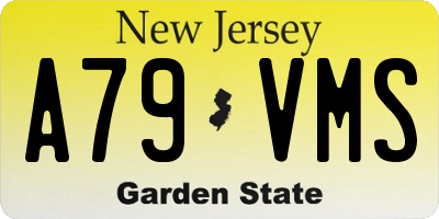 NJ license plate A79VMS