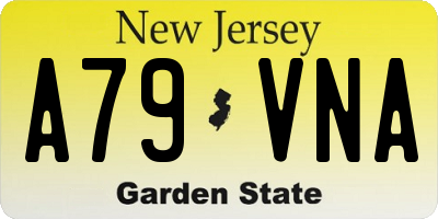 NJ license plate A79VNA