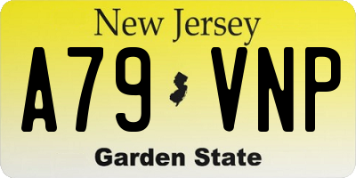 NJ license plate A79VNP