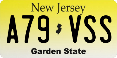 NJ license plate A79VSS