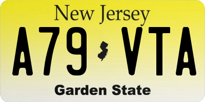 NJ license plate A79VTA