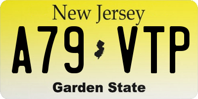NJ license plate A79VTP