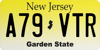 NJ license plate A79VTR
