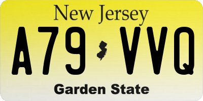 NJ license plate A79VVQ