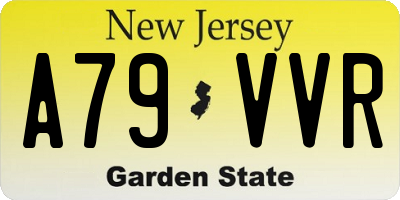 NJ license plate A79VVR