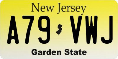 NJ license plate A79VWJ