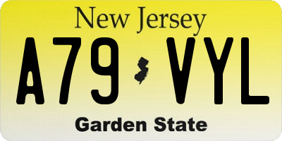 NJ license plate A79VYL