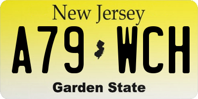 NJ license plate A79WCH