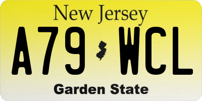 NJ license plate A79WCL