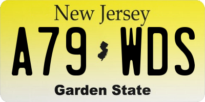 NJ license plate A79WDS