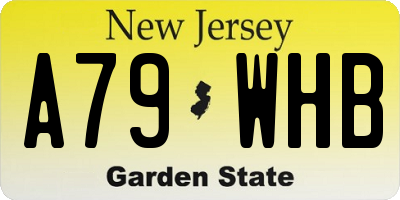 NJ license plate A79WHB