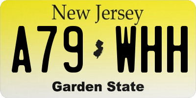 NJ license plate A79WHH