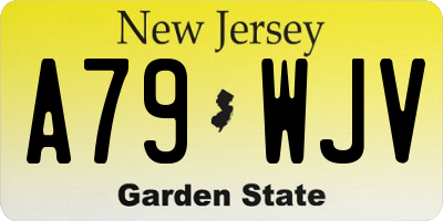 NJ license plate A79WJV