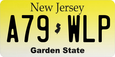 NJ license plate A79WLP
