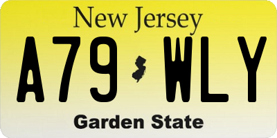 NJ license plate A79WLY