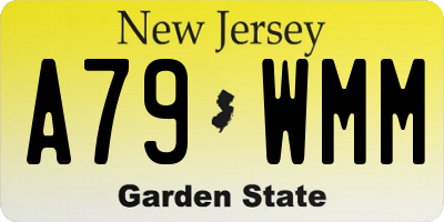 NJ license plate A79WMM