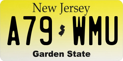 NJ license plate A79WMU