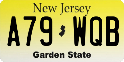 NJ license plate A79WQB