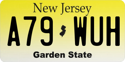 NJ license plate A79WUH