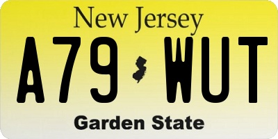 NJ license plate A79WUT