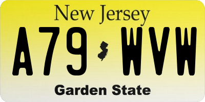 NJ license plate A79WVW