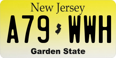 NJ license plate A79WWH