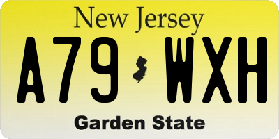 NJ license plate A79WXH