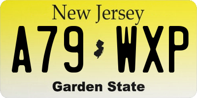 NJ license plate A79WXP